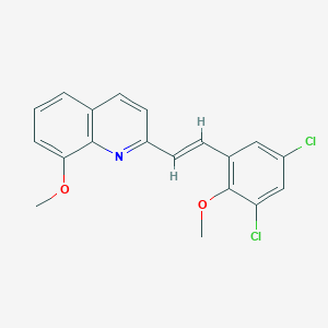 2-[(E)-2-(3,5-dichloro-2-methoxyphenyl)ethenyl]-8-methoxyquinoline