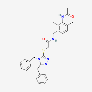 N-[3-(acetylamino)-2,4-dimethylbenzyl]-2-[(4,5-dibenzyl-4H-1,2,4-triazol-3-yl)thio]acetamide