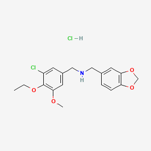 (1,3-benzodioxol-5-ylmethyl)(3-chloro-4-ethoxy-5-methoxybenzyl)amine hydrochloride