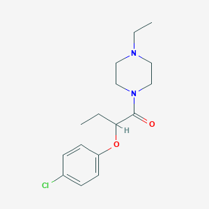 molecular formula C16H23ClN2O2 B5360612 2-(4-Chlorophenoxy)-1-(4-ethylpiperazin-1-yl)butan-1-one 