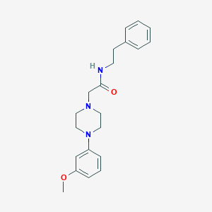 molecular formula C21H27N3O2 B5360641 2-[4-(3-methoxyphenyl)piperazin-1-yl]-N-(2-phenylethyl)acetamide 