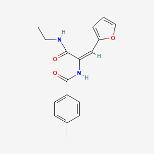 molecular formula C17H18N2O3 B5360646 N-[1-[(ethylamino)carbonyl]-2-(2-furyl)vinyl]-4-methylbenzamide 