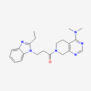 7-[3-(2-ethyl-1H-benzimidazol-1-yl)propanoyl]-N,N-dimethyl-5,6,7,8-tetrahydropyrido[3,4-d]pyrimidin-4-amine