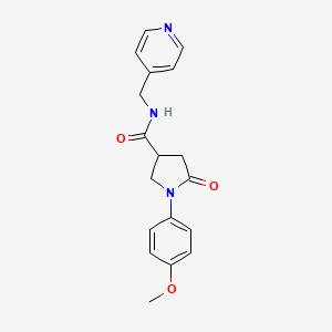 1-(4-methoxyphenyl)-5-oxo-N-(pyridin-4-ylmethyl)pyrrolidine-3-carboxamide