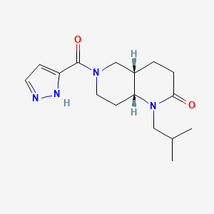 (4aS*,8aR*)-1-isobutyl-6-(1H-pyrazol-3-ylcarbonyl)octahydro-1,6-naphthyridin-2(1H)-one