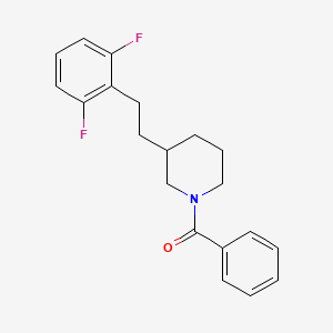 1-benzoyl-3-[2-(2,6-difluorophenyl)ethyl]piperidine