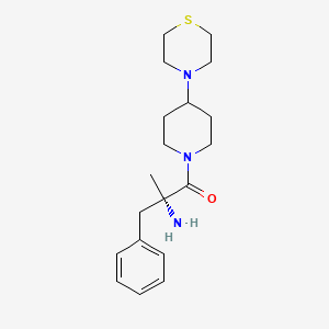 {(1S)-1-benzyl-1-methyl-2-oxo-2-[4-(4-thiomorpholinyl)-1-piperidinyl]ethyl}amine dihydrochloride