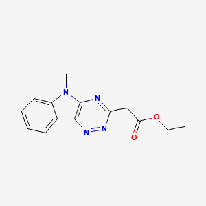 molecular formula C14H14N4O2 B5360730 ethyl (5-methyl-5H-[1,2,4]triazino[5,6-b]indol-3-yl)acetate 