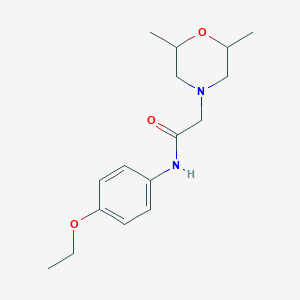 molecular formula C16H24N2O3 B5360741 2-(2,6-dimethylmorpholin-4-yl)-N-(4-ethoxyphenyl)acetamide 