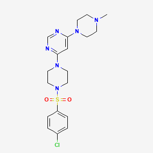 molecular formula C19H25ClN6O2S B5360753 4-{4-[(4-chlorophenyl)sulfonyl]-1-piperazinyl}-6-(4-methyl-1-piperazinyl)pyrimidine 