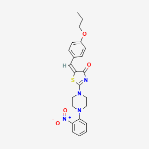 2-[4-(2-nitrophenyl)-1-piperazinyl]-5-(4-propoxybenzylidene)-1,3-thiazol-4(5H)-one