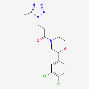 2-(3,4-dichlorophenyl)-4-[3-(5-methyl-1H-tetrazol-1-yl)propanoyl]morpholine