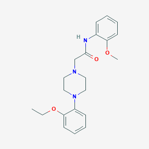 molecular formula C21H27N3O3 B5360779 2-[4-(2-ethoxyphenyl)piperazin-1-yl]-N-(2-methoxyphenyl)acetamide 