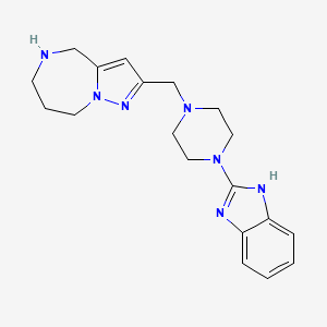 2-{[4-(1H-benzimidazol-2-yl)-1-piperazinyl]methyl}-5,6,7,8-tetrahydro-4H-pyrazolo[1,5-a][1,4]diazepine dihydrochloride