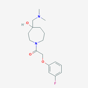 molecular formula C17H25FN2O3 B5360810 4-[(dimethylamino)methyl]-1-[(3-fluorophenoxy)acetyl]-4-azepanol 