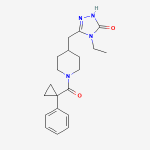 molecular formula C20H26N4O2 B5360816 4-ethyl-5-({1-[(1-phenylcyclopropyl)carbonyl]-4-piperidinyl}methyl)-2,4-dihydro-3H-1,2,4-triazol-3-one 