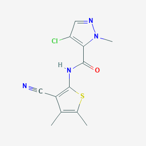 4-chloro-N-(3-cyano-4,5-dimethyl-2-thienyl)-1-methyl-1H-pyrazole-5-carboxamide