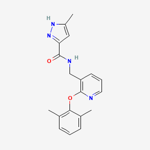 N-[[2-(2,6-dimethylphenoxy)pyridin-3-yl]methyl]-5-methyl-1H-pyrazole-3-carboxamide