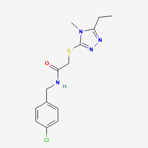 N-(4-chlorobenzyl)-2-[(5-ethyl-4-methyl-4H-1,2,4-triazol-3-yl)sulfanyl]acetamide