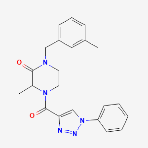 3-methyl-1-(3-methylbenzyl)-4-[(1-phenyl-1H-1,2,3-triazol-4-yl)carbonyl]-2-piperazinone