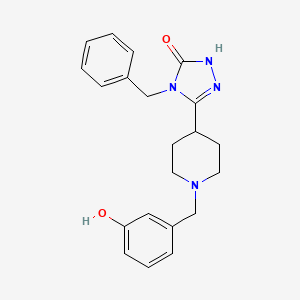 molecular formula C21H24N4O2 B5360933 4-benzyl-5-[1-(3-hydroxybenzyl)-4-piperidinyl]-2,4-dihydro-3H-1,2,4-triazol-3-one 