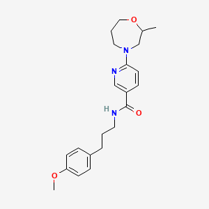 N-[3-(4-methoxyphenyl)propyl]-6-(2-methyl-1,4-oxazepan-4-yl)nicotinamide