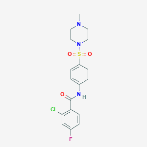 2-chloro-4-fluoro-N-{4-[(4-methylpiperazin-1-yl)sulfonyl]phenyl}benzamide