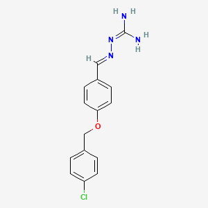 N''-[(E)-({4-[(4-CHLOROPHENYL)METHOXY]PHENYL}METHYLIDENE)AMINO]GUANIDINE