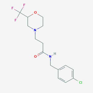 molecular formula C15H18ClF3N2O2 B5360986 N-(4-chlorobenzyl)-3-[2-(trifluoromethyl)morpholin-4-yl]propanamide 