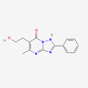 molecular formula C14H14N4O2 B5360995 6-(2-hydroxyethyl)-5-methyl-2-phenyl[1,2,4]triazolo[1,5-a]pyrimidin-7-ol 