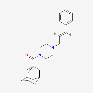 molecular formula C24H32N2O B5361005 1-(1-adamantylcarbonyl)-4-(3-phenyl-2-propen-1-yl)piperazine 