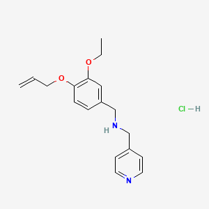 N-[(3-ethoxy-4-prop-2-enoxyphenyl)methyl]-1-pyridin-4-ylmethanamine;hydrochloride