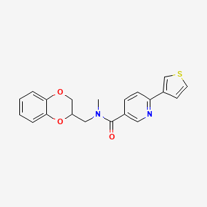 N-(2,3-dihydro-1,4-benzodioxin-2-ylmethyl)-N-methyl-6-(3-thienyl)nicotinamide