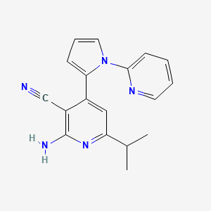 2-amino-6-isopropyl-4-(1-pyridin-2-yl-1H-pyrrol-2-yl)nicotinonitrile