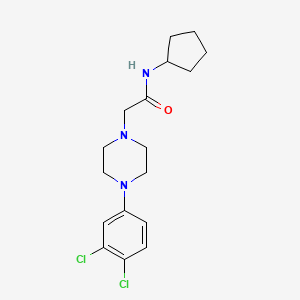 molecular formula C17H23Cl2N3O B5361041 N-cyclopentyl-2-[4-(3,4-dichlorophenyl)piperazin-1-yl]acetamide 