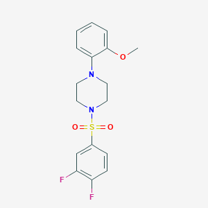 molecular formula C17H18F2N2O3S B5361050 1-(3,4-difluorobenzenesulfonyl)-4-(2-methoxyphenyl)piperazine 