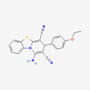 molecular formula C21H16N4OS B5361057 1-amino-3-(4-ethoxyphenyl)-3H-pyrido[2,1-b][1,3]benzothiazole-2,4-dicarbonitrile 