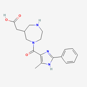 molecular formula C18H22N4O3 B5361064 2-[1-(5-methyl-2-phenyl-1H-imidazole-4-carbonyl)-1,4-diazepan-6-yl]acetic acid 