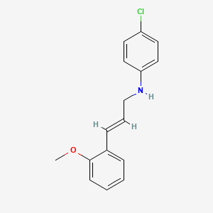 4-chloro-N-[(E)-3-(2-methoxyphenyl)prop-2-enyl]aniline