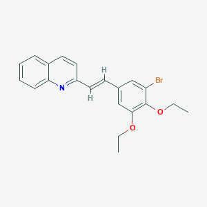 molecular formula C21H20BrNO2 B5361082 2-[2-(3-bromo-4,5-diethoxyphenyl)vinyl]quinoline 