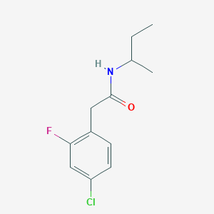 molecular formula C12H15ClFNO B5361089 N-(sec-butyl)-2-(4-chloro-2-fluorophenyl)acetamide 