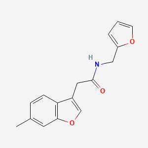 N-(furan-2-ylmethyl)-2-(6-methyl-1-benzofuran-3-yl)acetamide