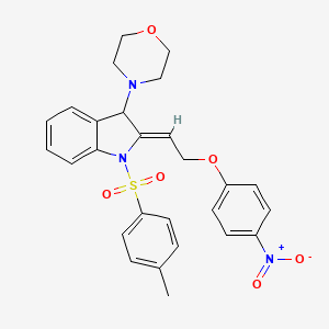 1-[(4-methylphenyl)sulfonyl]-3-(4-morpholinyl)-2-[2-(4-nitrophenoxy)ethylidene]indoline