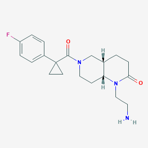 rel-(4aS,8aR)-1-(2-aminoethyl)-6-{[1-(4-fluorophenyl)cyclopropyl]carbonyl}octahydro-1,6-naphthyridin-2(1H)-one hydrochloride