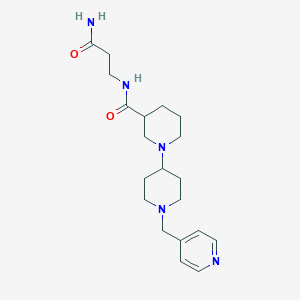 molecular formula C20H31N5O2 B5361155 N-(3-amino-3-oxopropyl)-1'-(pyridin-4-ylmethyl)-1,4'-bipiperidine-3-carboxamide 