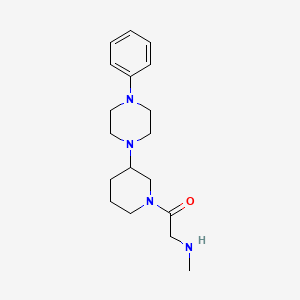 molecular formula C18H28N4O B5361227 N-methyl-2-oxo-2-[3-(4-phenyl-1-piperazinyl)-1-piperidinyl]ethanamine dihydrochloride 