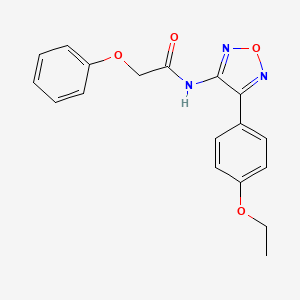 molecular formula C18H17N3O4 B5361242 N-[4-(4-ethoxyphenyl)-1,2,5-oxadiazol-3-yl]-2-phenoxyacetamide 