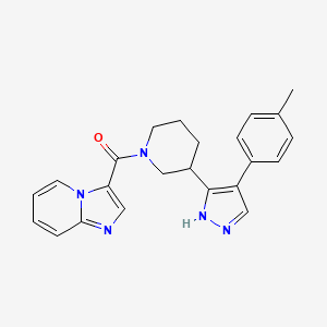 molecular formula C23H23N5O B5361250 3-({3-[4-(4-methylphenyl)-1H-pyrazol-5-yl]piperidin-1-yl}carbonyl)imidazo[1,2-a]pyridine 