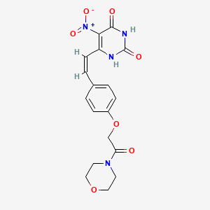 molecular formula C18H18N4O7 B5361253 6-(2-{4-[2-(4-morpholinyl)-2-oxoethoxy]phenyl}vinyl)-5-nitro-2,4(1H,3H)-pyrimidinedione 