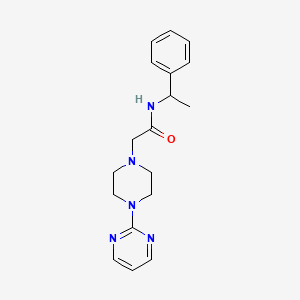 N-(1-phenylethyl)-2-[4-(pyrimidin-2-yl)piperazin-1-yl]acetamide